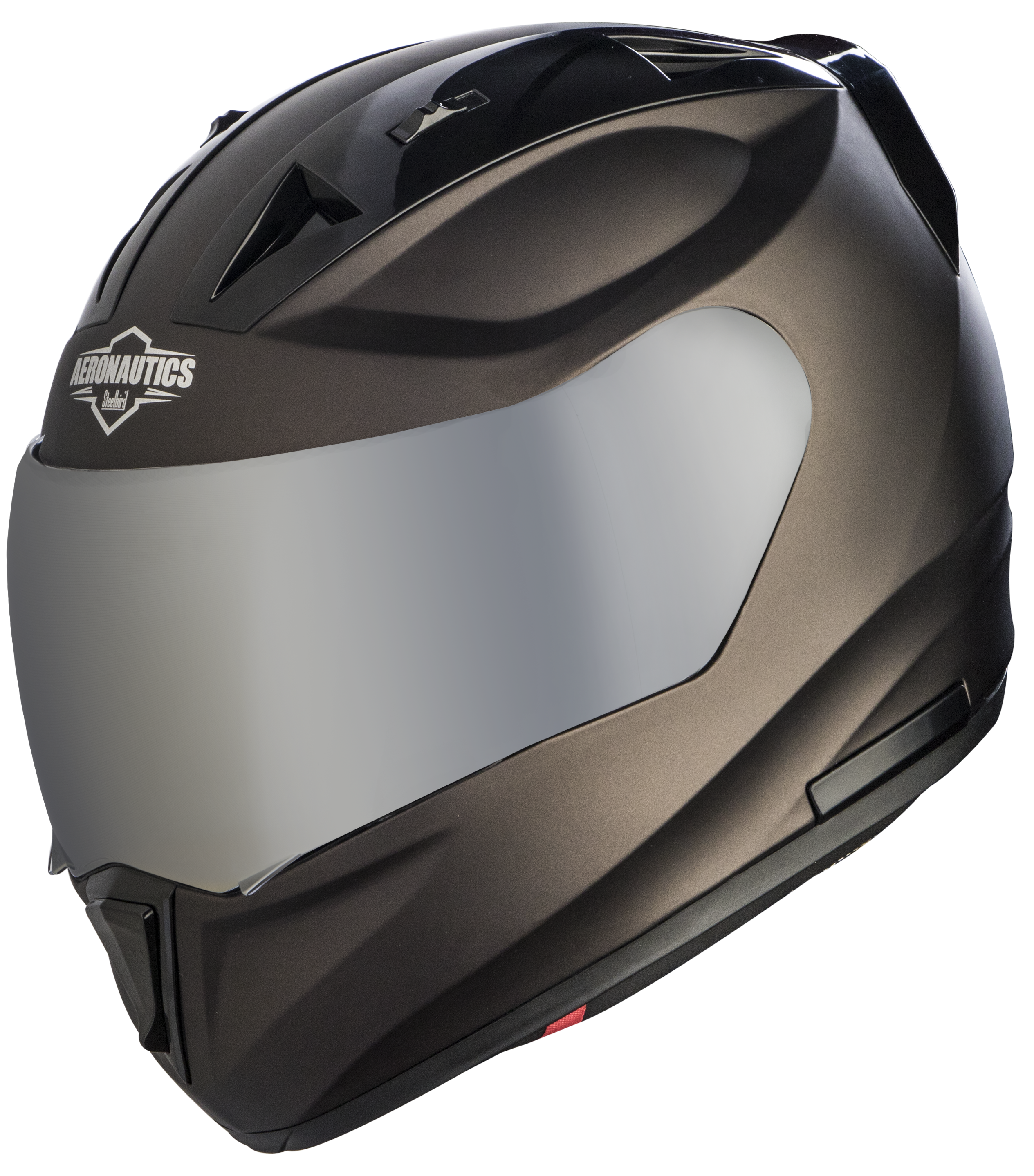 SA-1 Aeronautics Mat Royal Brown ( Fitted With Clear Visor Extra Silver Chrome Visor Free)